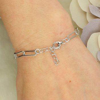 Srebrna bransoletka Wąż – wzór spinaczy z wiszącą zawieszką zapięcie.jpg