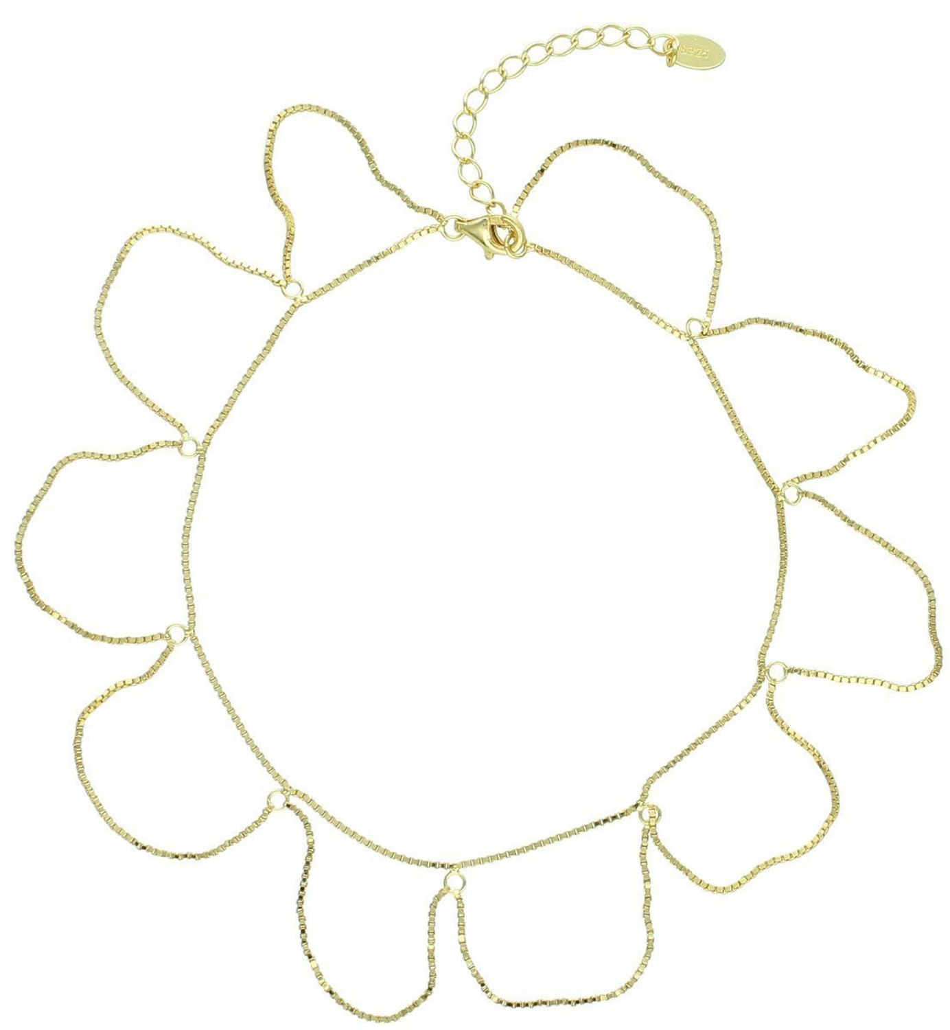 Bransoletka srebrna pozłacana noga z wiszącymi łańcuszkami próba 925, SVLB0438XK1GO Bransoletka srebrna pozłacana na nogę to zmysłowy i modny dodatek, który podkreśli letnie stylizacje i 1.jpg