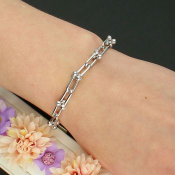 Srebrna Bransoletka 925 z Cyrkonią – Łączone Ogniwa 20 cm SVLB0523XK6BI Ag.jpg