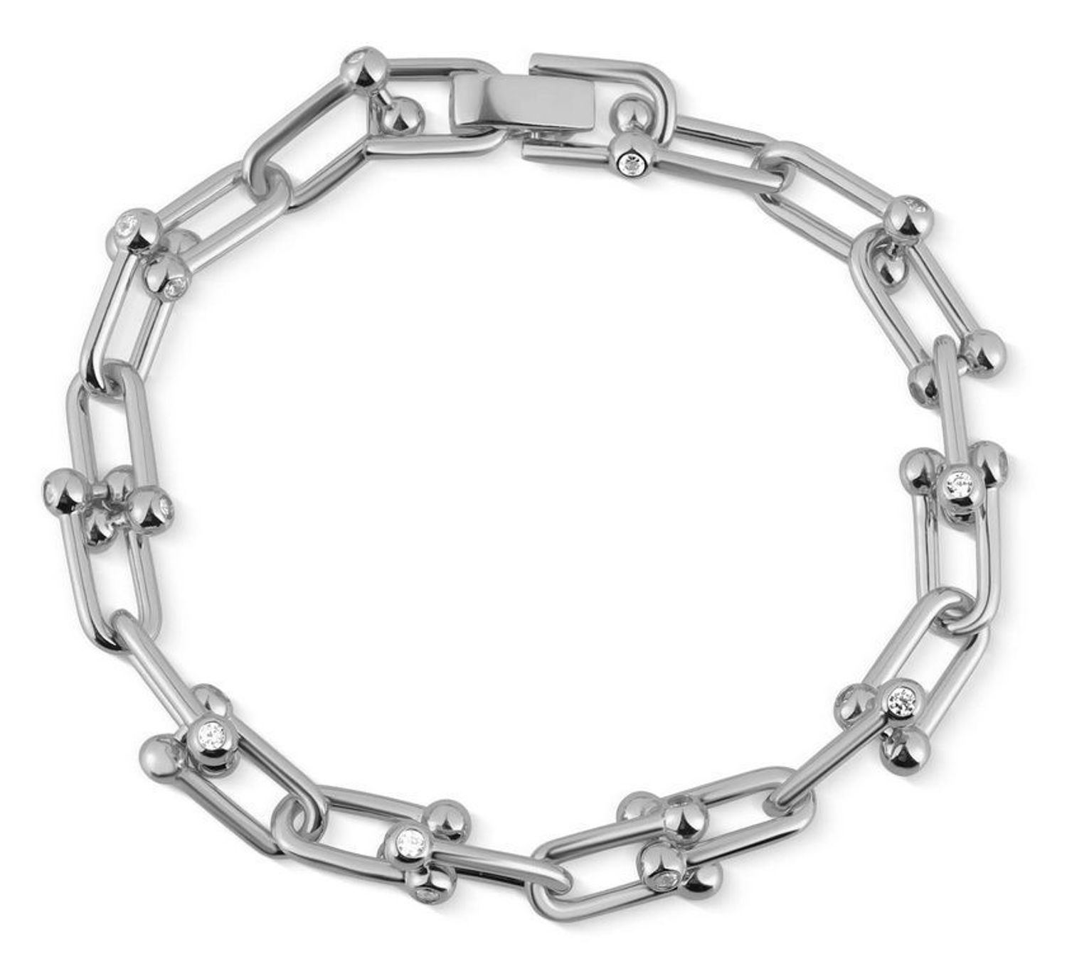 Srebrna Bransoletka 925 z Cyrkonią – Łączone Ogniwa 20 cm SVLB0523XK6BI.jpg