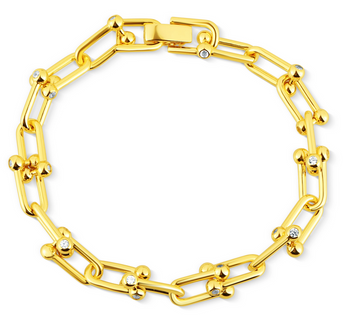 Srebrna bransoletka pozłacana SVLB0523XK6GO – modny wzór łączonych ogniw.png