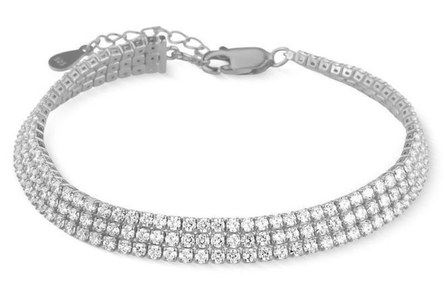Bransoletka Celebrytka 925 – Tenisówka z 3 Rzędami Cyrkonii SVLB0548X7500.jpg