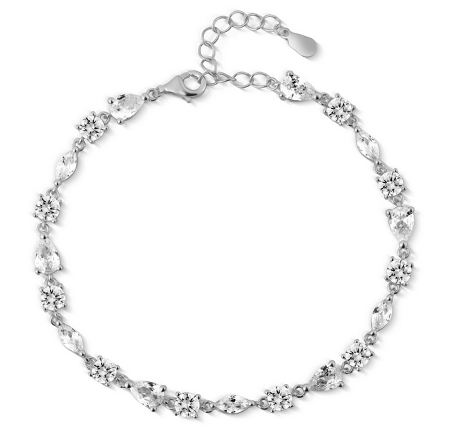 Srebrna bransoletka Cyrkonia – pełna blasku biżuteria 925.png