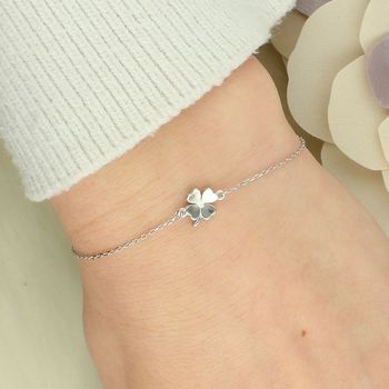 Srebrna bransoletka Koniczynka – klasyczny łańcuszek na szczęście koniczynka.jpg