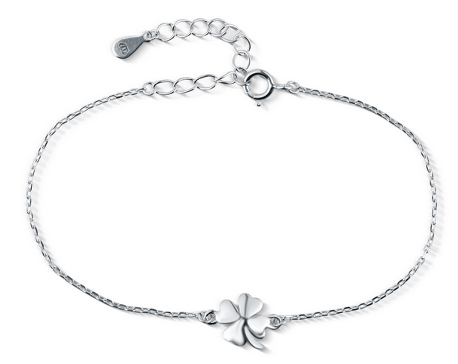 Srebrna bransoletka Koniczynka – klasyczny łańcuszek na szczęście.png