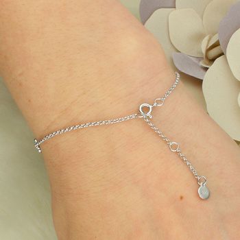 Srebrna bransoletka z kwiatkiem i cyrkoniami SVLB0924SK6BR18 zapięcie.jpg