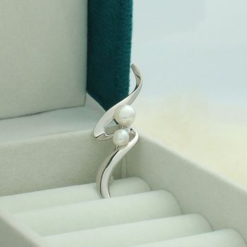 Broszka srebrna 925 z perłami – zaokrąglony kształt  SVLD0012XD2P100.jpg