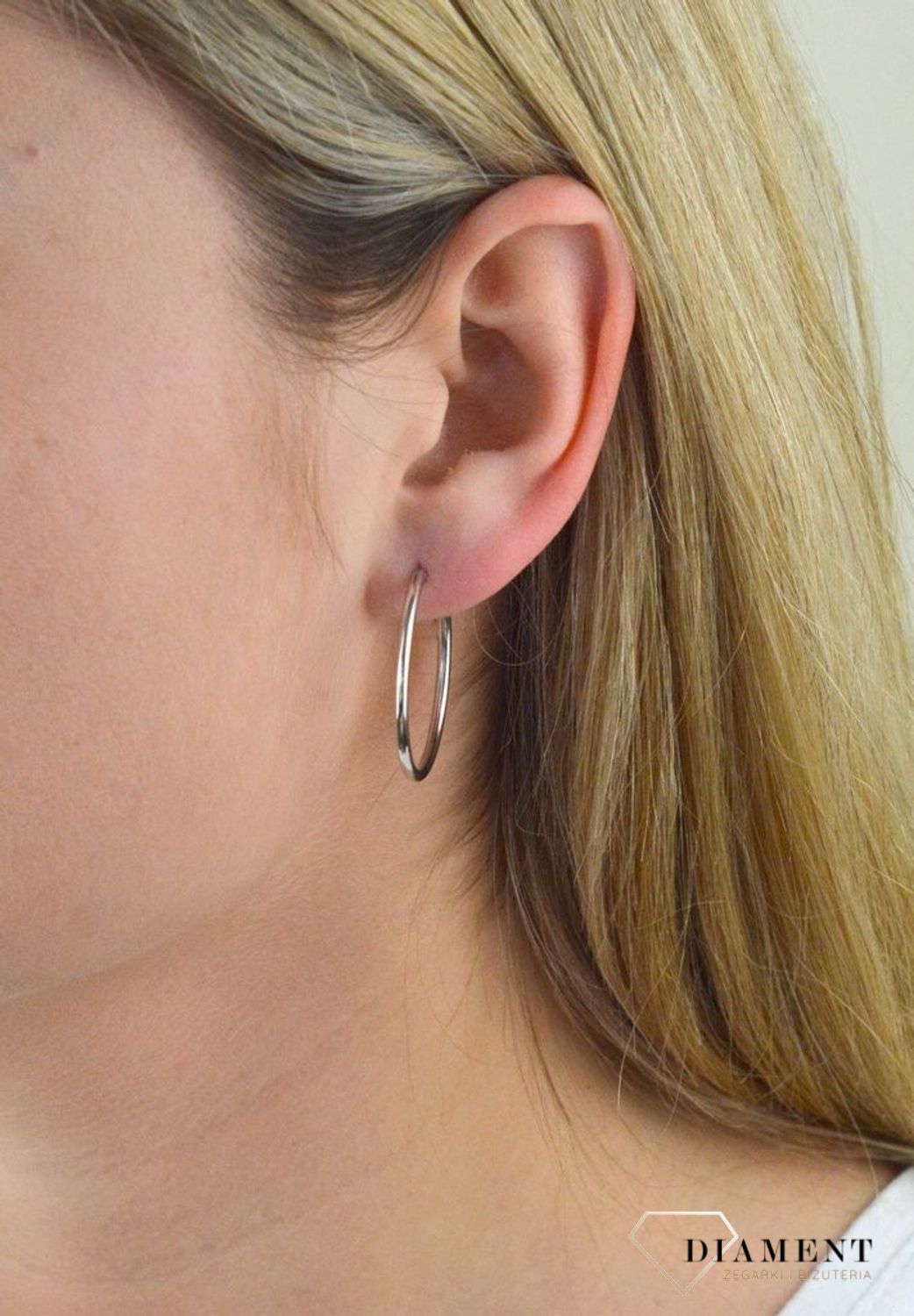 Srebrne kolczyki 925 klasyczne koła 3 cm SVLE0208XD50030. Jest to świetny pomysł na prezent..jpg