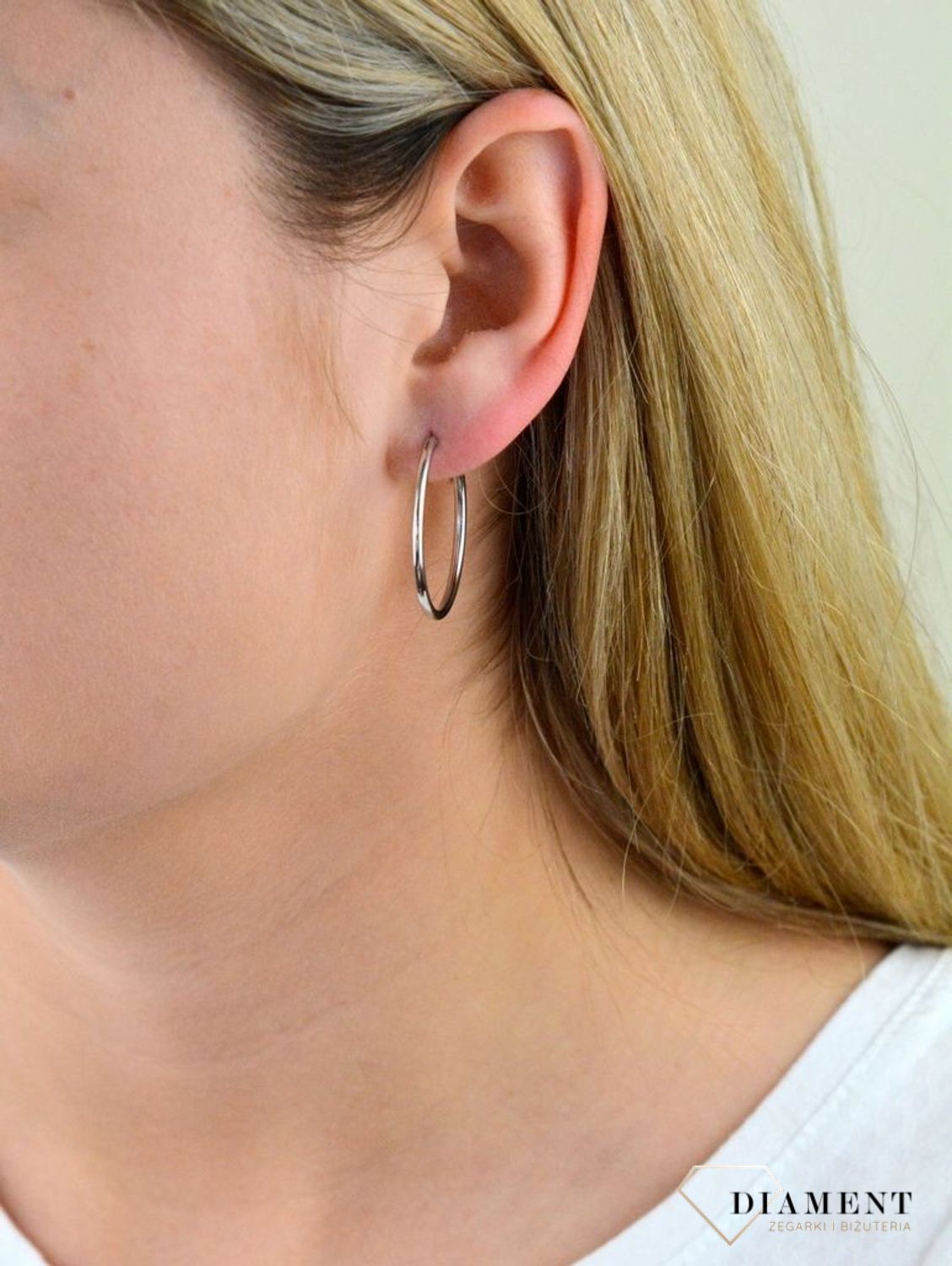 Srebrne kolczyki 925 klasyczne koła 3 cm SVLE0208XD50030. Jest to świetny pomysł na prezent..jpg