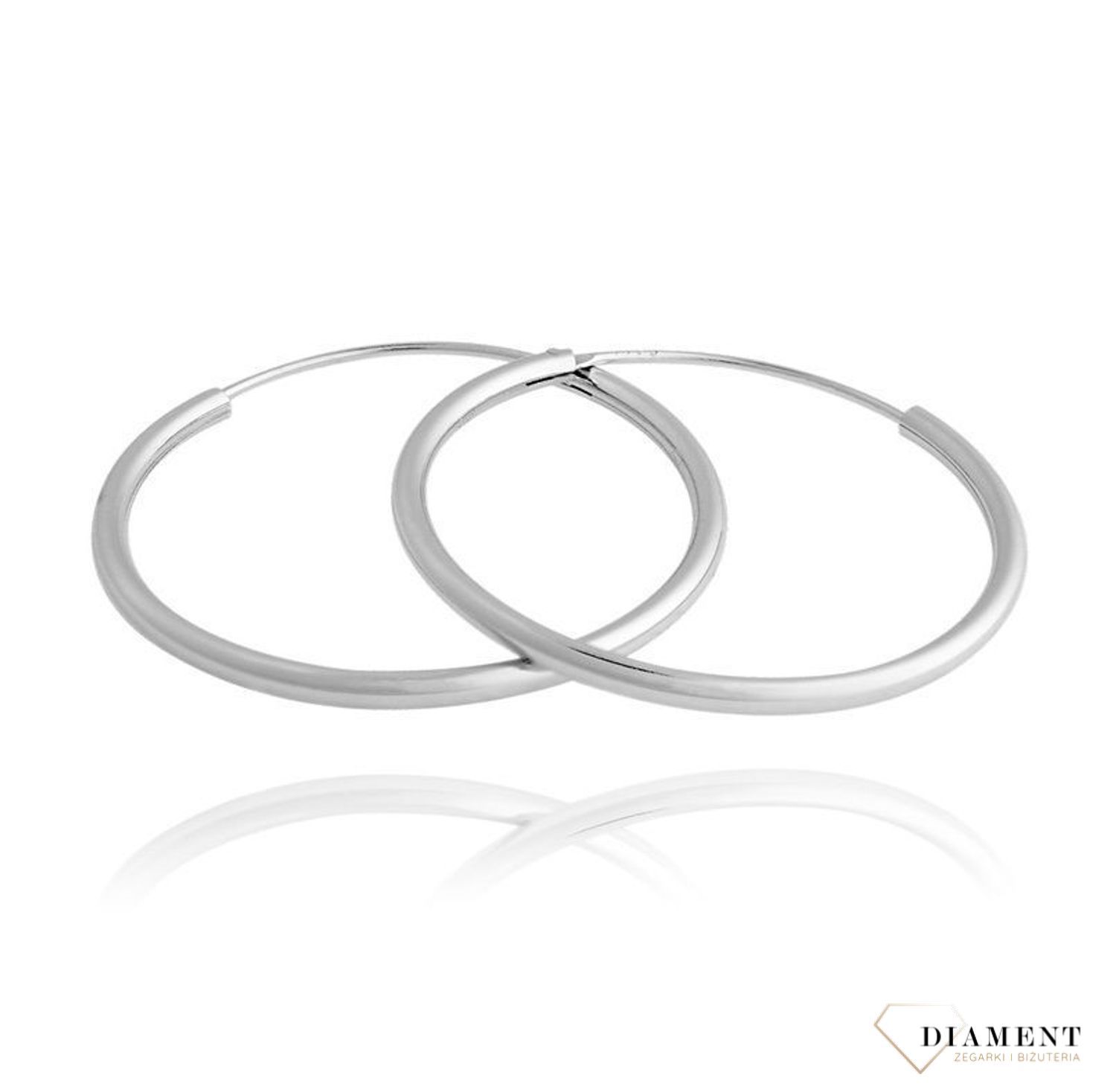 Srebrne kolczyki 925 klasyczne koła 3 cm SVLE0208XD50030. Jest to świetny pomysł na prezent..jpg