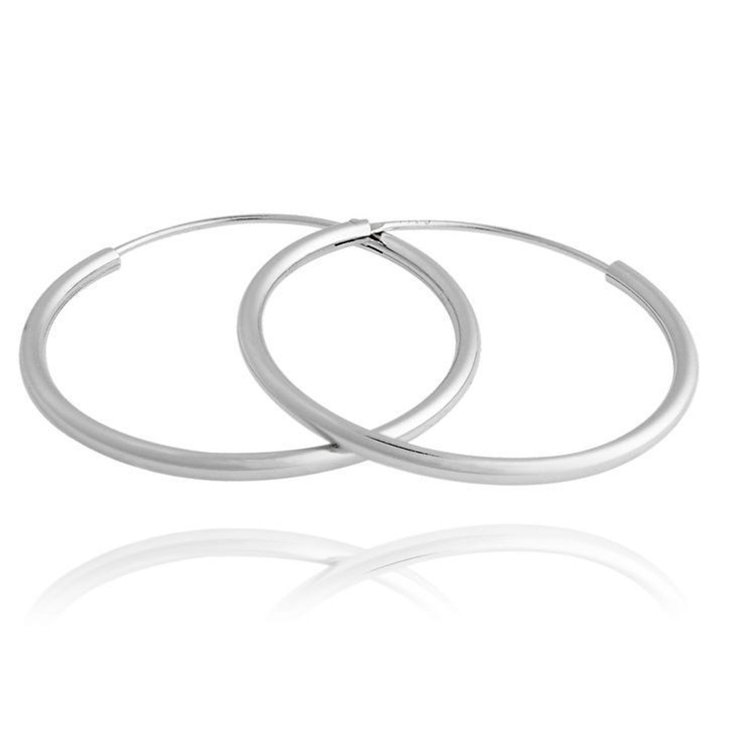 Srebrne kolczyki 925 klasyczne koła 4 cm SVLE0208XD50040. Jest to świetny pomysł na prezent. Minimalistyczne kolczyki. SVLE0208XD50040.jpg