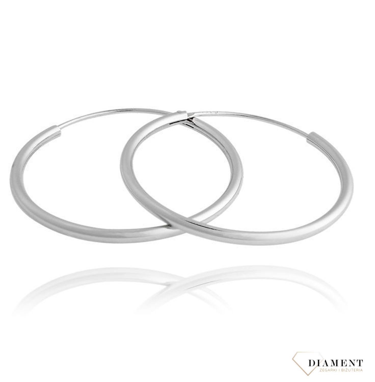 Srebrne kolczyki 925 klasyczne koła 4,5 cm.jpg