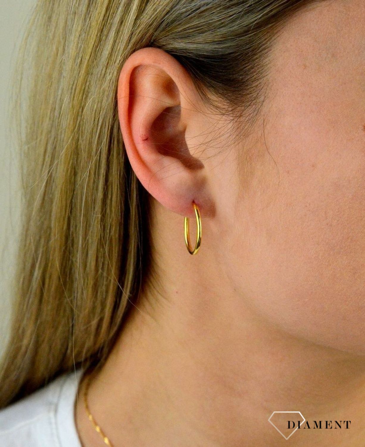 Srebrne kolczyki pozłacane 925 2 cm SVLE0208XD5GO020. Doskonały pomysł na prezent. Klasyczne kolczyki koła..jpg