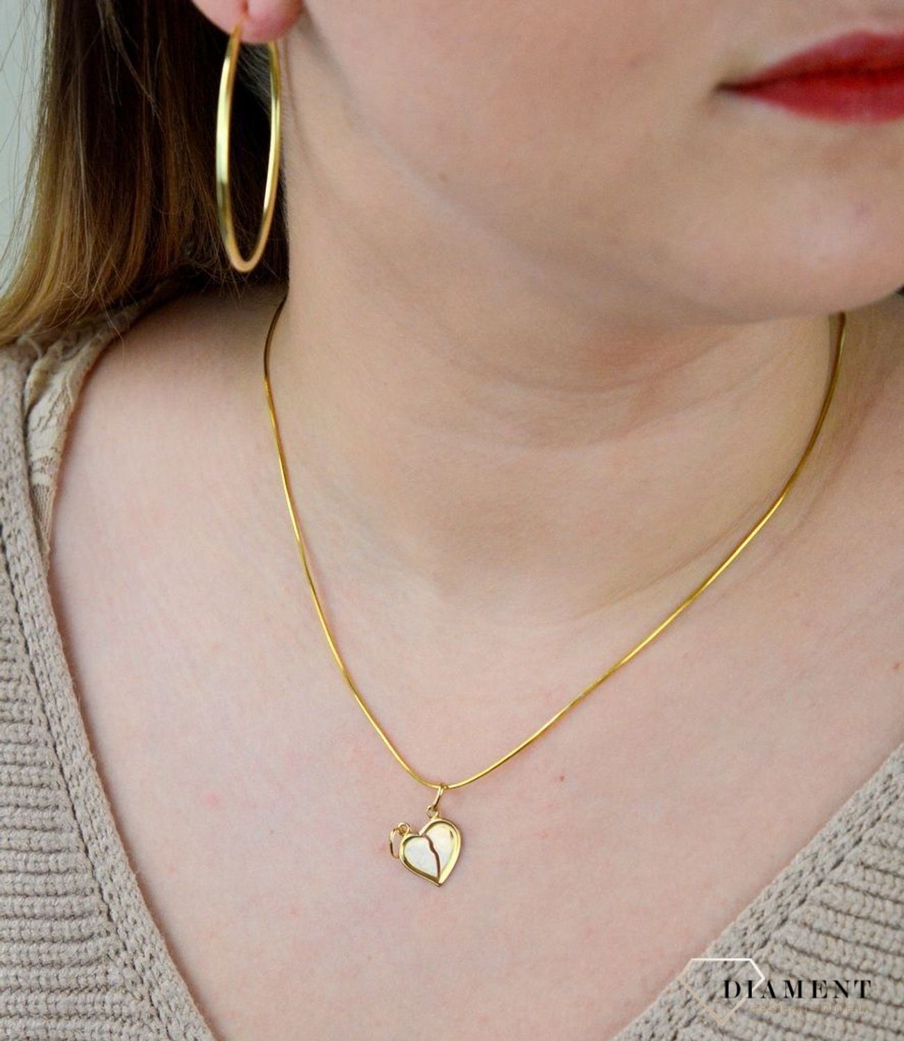 Srebrne kolczyki pozłacane koła 4,5 cm SVLE0208XD5GO050.jpg