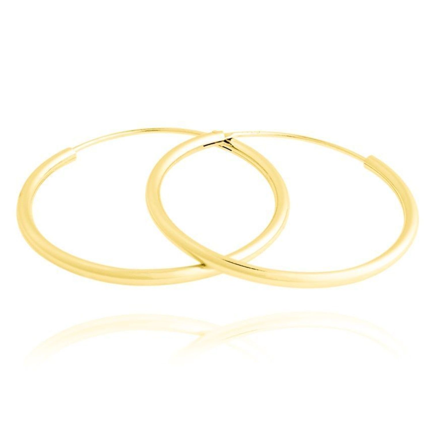 Srebrne kolczyki pozłacane koła 4,5 cm SVLE0208XD5GO050.jpg