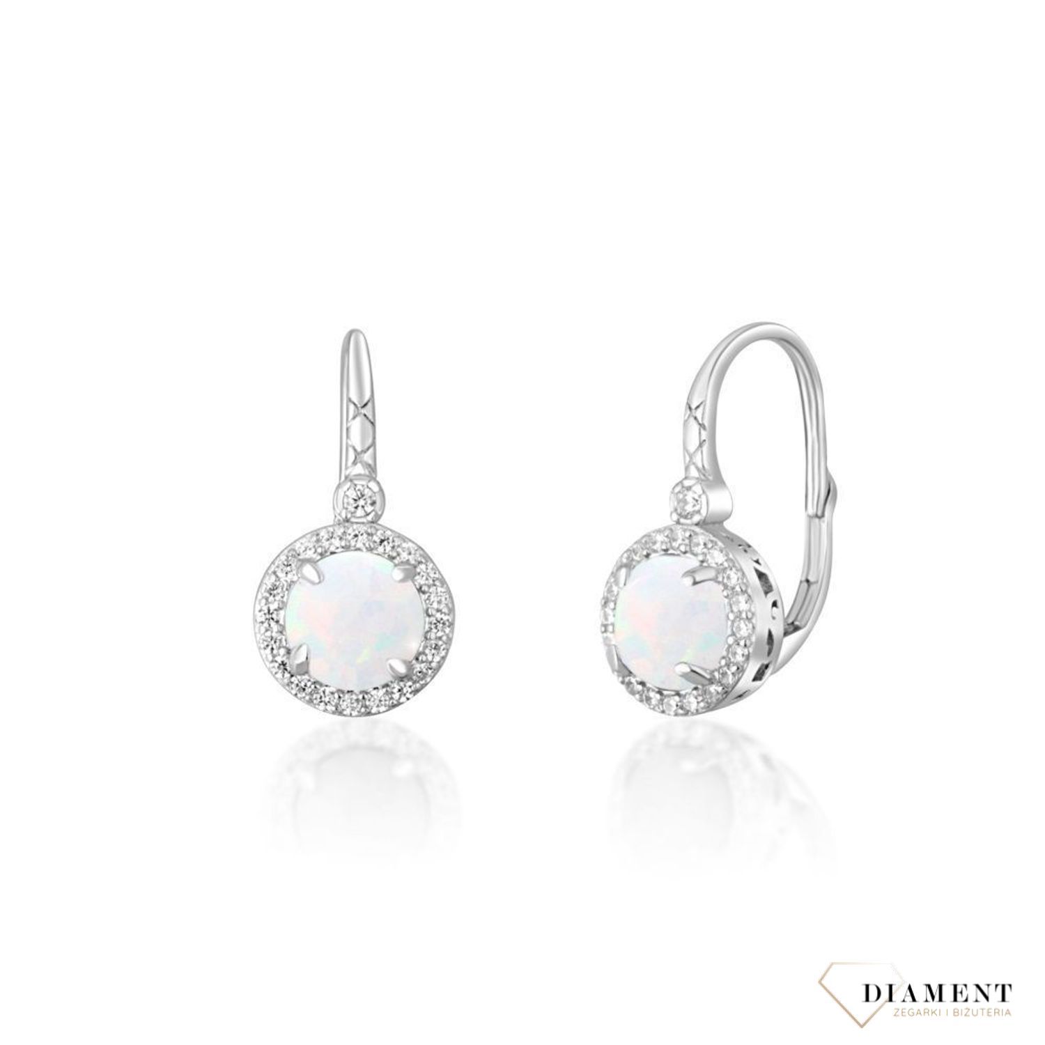 Srebrne kolczyki opal w aureoli cyrkonii 925.jpg