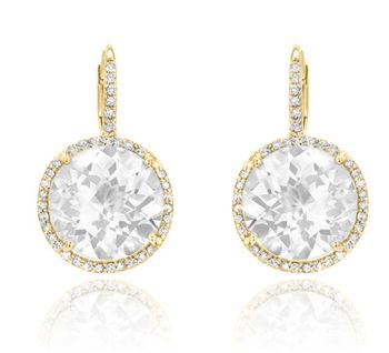 Kolczyki pozłacane – eleganckie kolczyki z cyrkoniami, bigiel angielski  SVLE0471SH2GO00.jpg