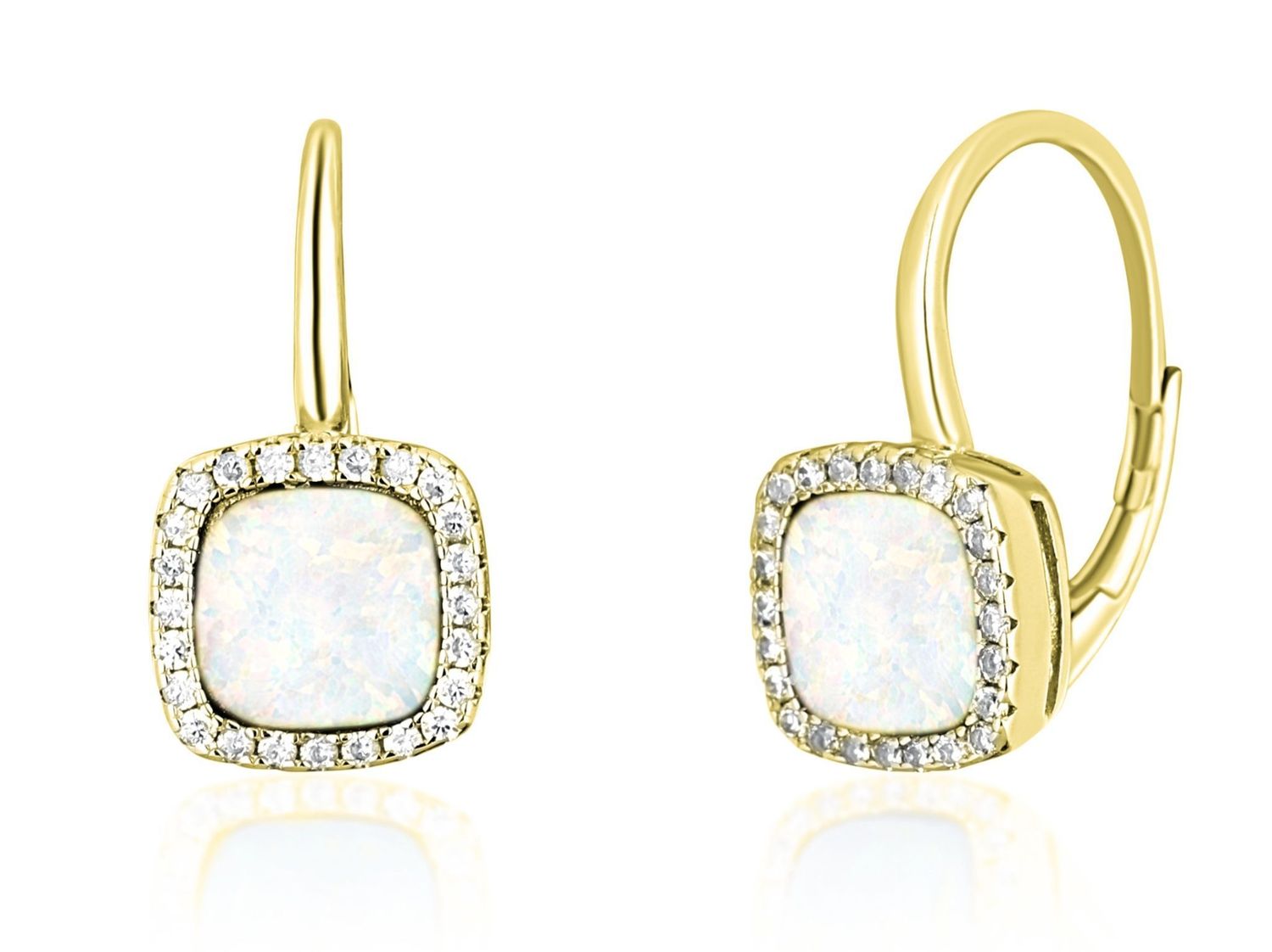 Pozłacane kolczyki z opalem otoczonym cyrkoniami SVLE0517SH2GO00.jpg