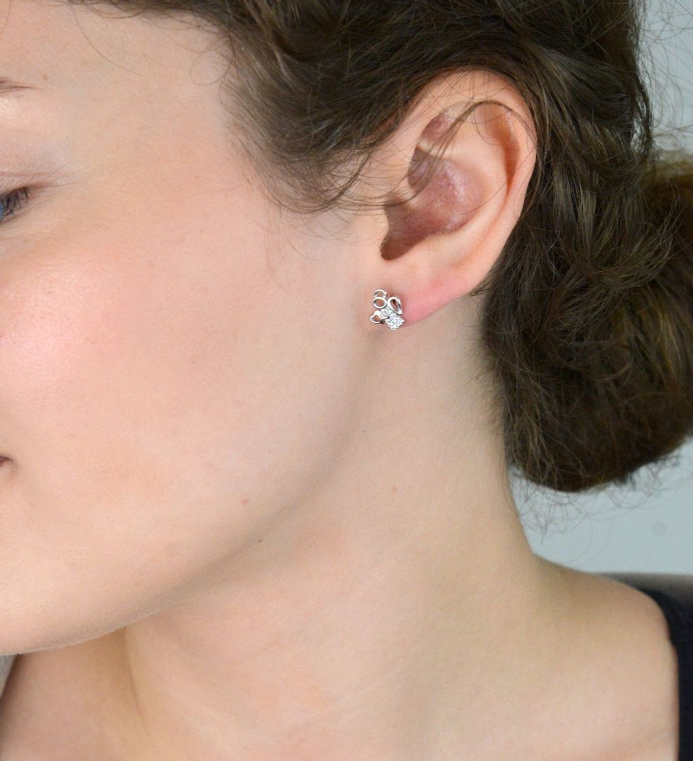 Srebrne Kolczyki Aniołki z Cyrkoniami – SVLE0630XH2BISR.webp