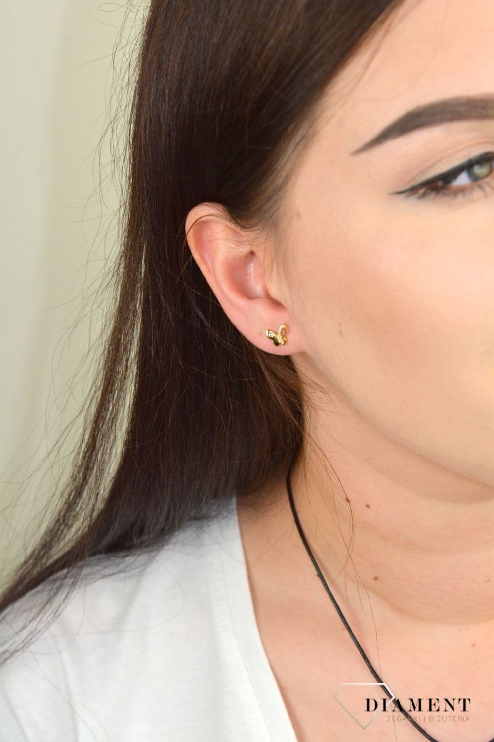 Srebrne kolczyki pozłacane motylki z cyrkonią SVLE0632XH2GO00.jpg