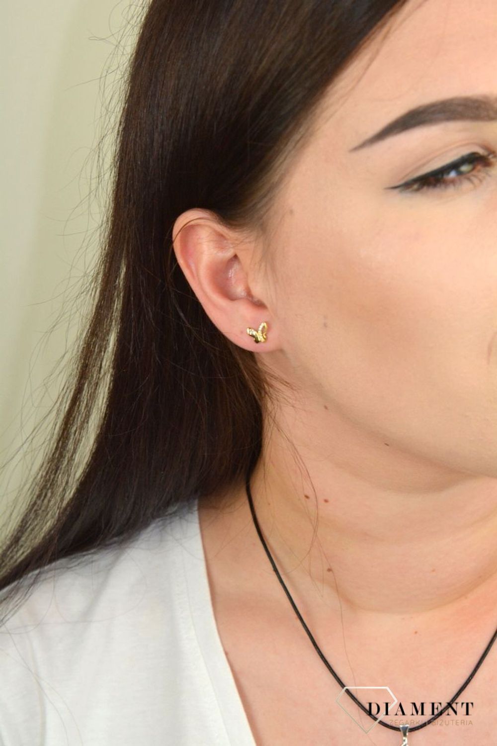 Srebrne kolczyki pozłacane motylki z cyrkonią SVLE0632XH2GO00.jpg