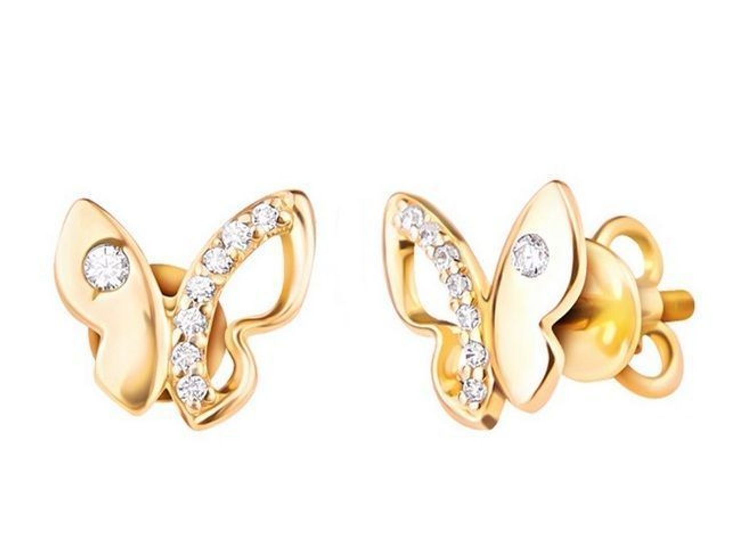 Srebrne kolczyki pozłacane motylki z cyrkonią SVLE0632XH2GO00.jpg
