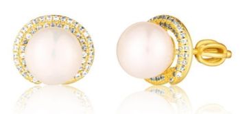 Kolczyki srebrne pozłacane wkrętki perła z cyrkoniami.jpg