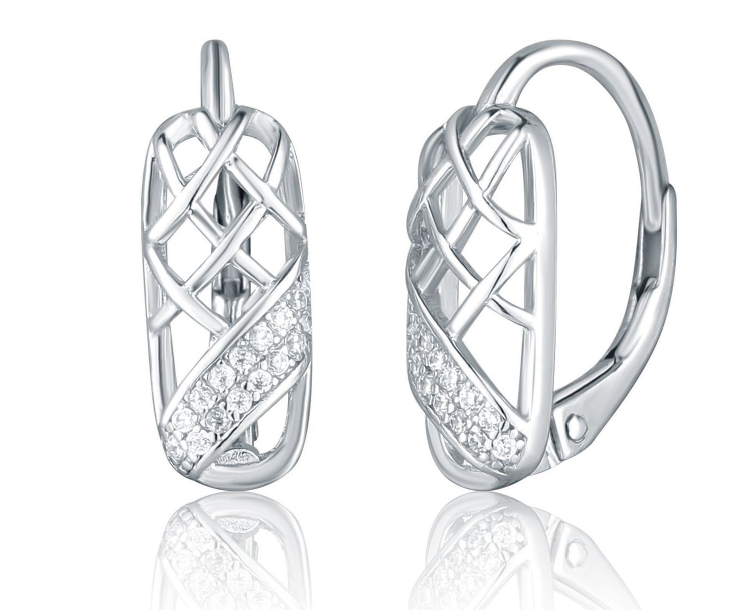 Kolczyki srebrne z cyrkoniami SVLE0865SH2BI00 - ażurowa.jpg