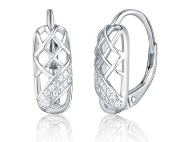 Kolczyki srebrne z cyrkoniami SVLE0865SH2BI00 - ażurowa.jpg