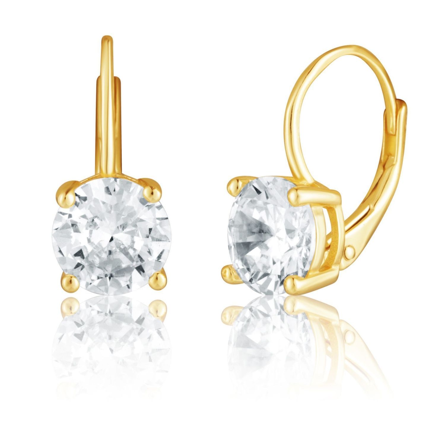 Srebrne pozłacane kolczyki z okrągłą cyrkonią SVLE0957SH2GO00.jpg