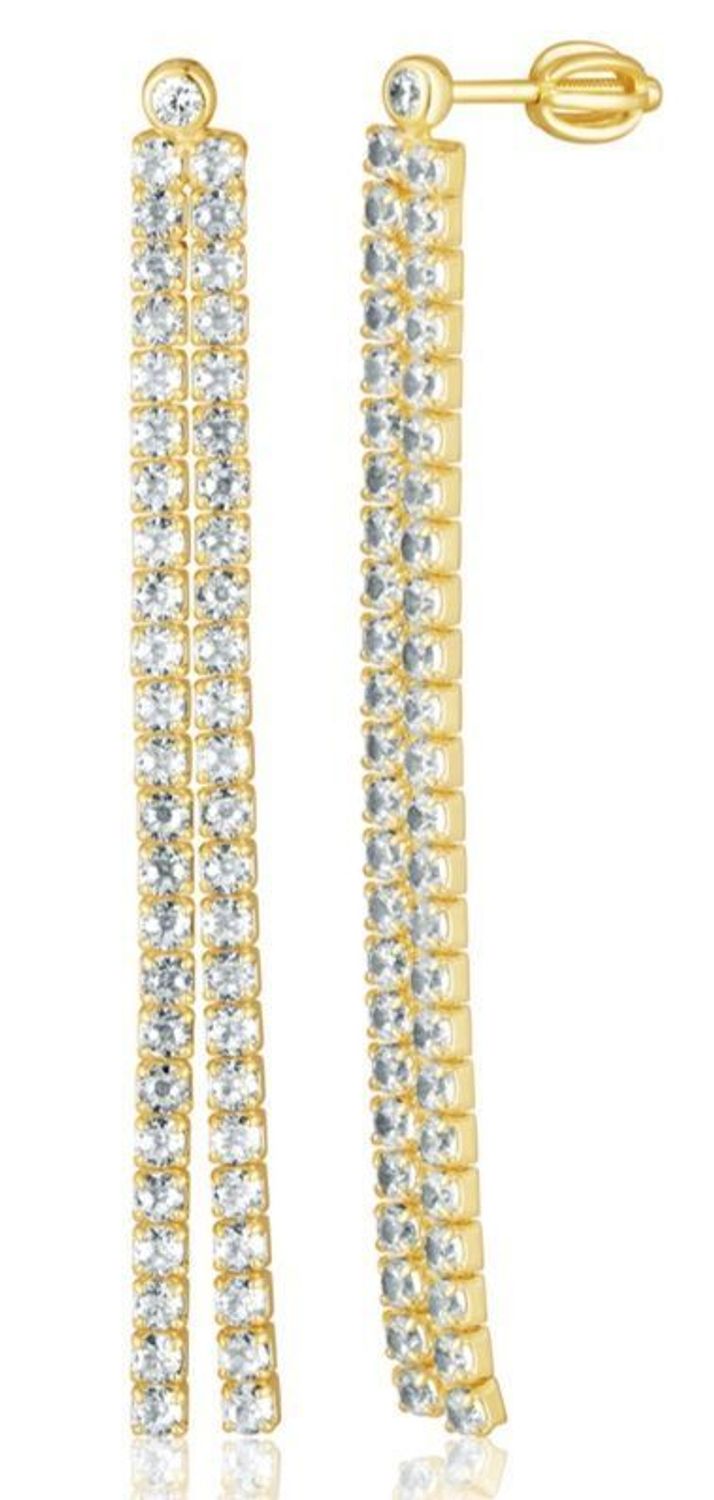 Kolczyki potrójne wężyki pozłacane cyrkonie  Srebro 925.jpg