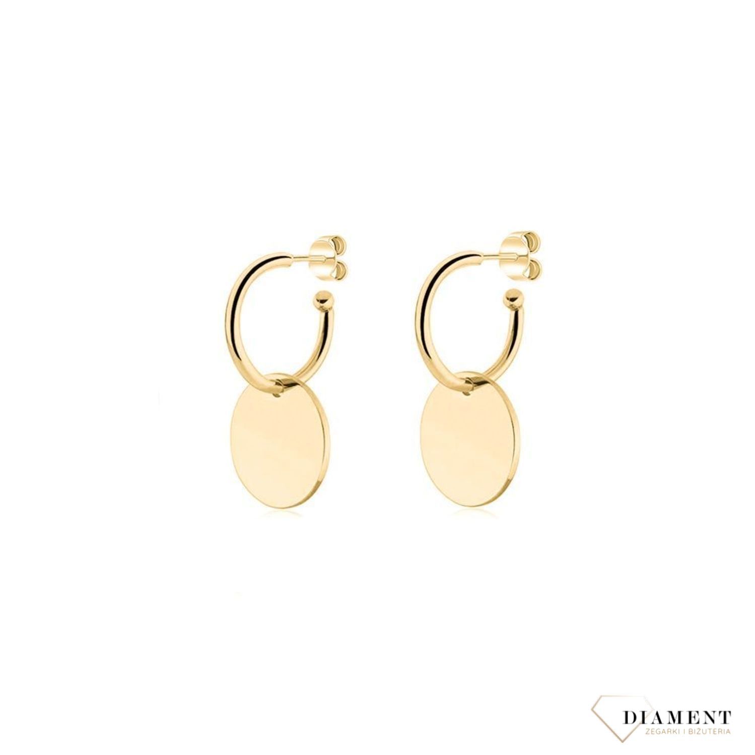 Kolczyki srebro pozłacane 925 wiszące koła SVLE1154XH2GO00.jpg