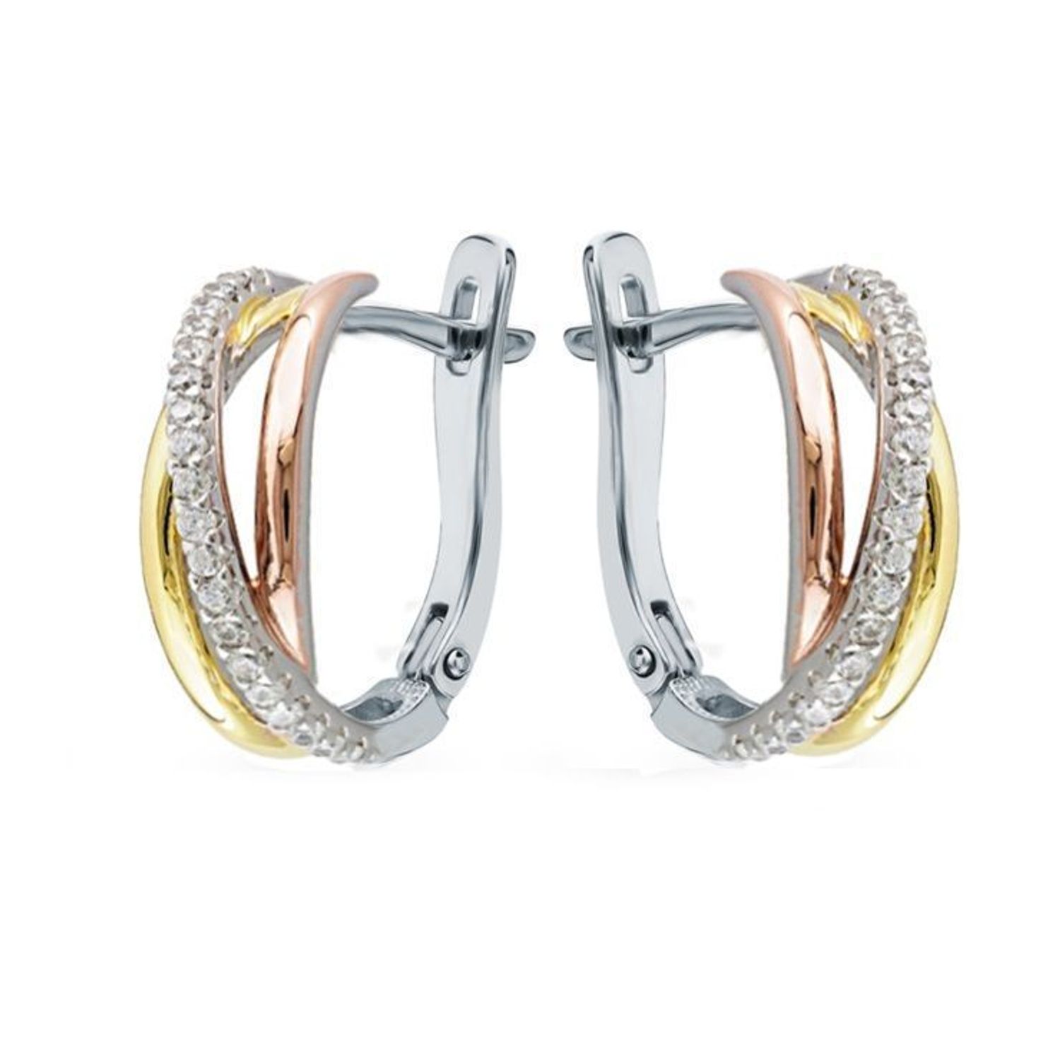 Srebrne kolczyki w pozłoceniu żółtego i różowego złota 925 SVLE1251XH2TR00.jpg