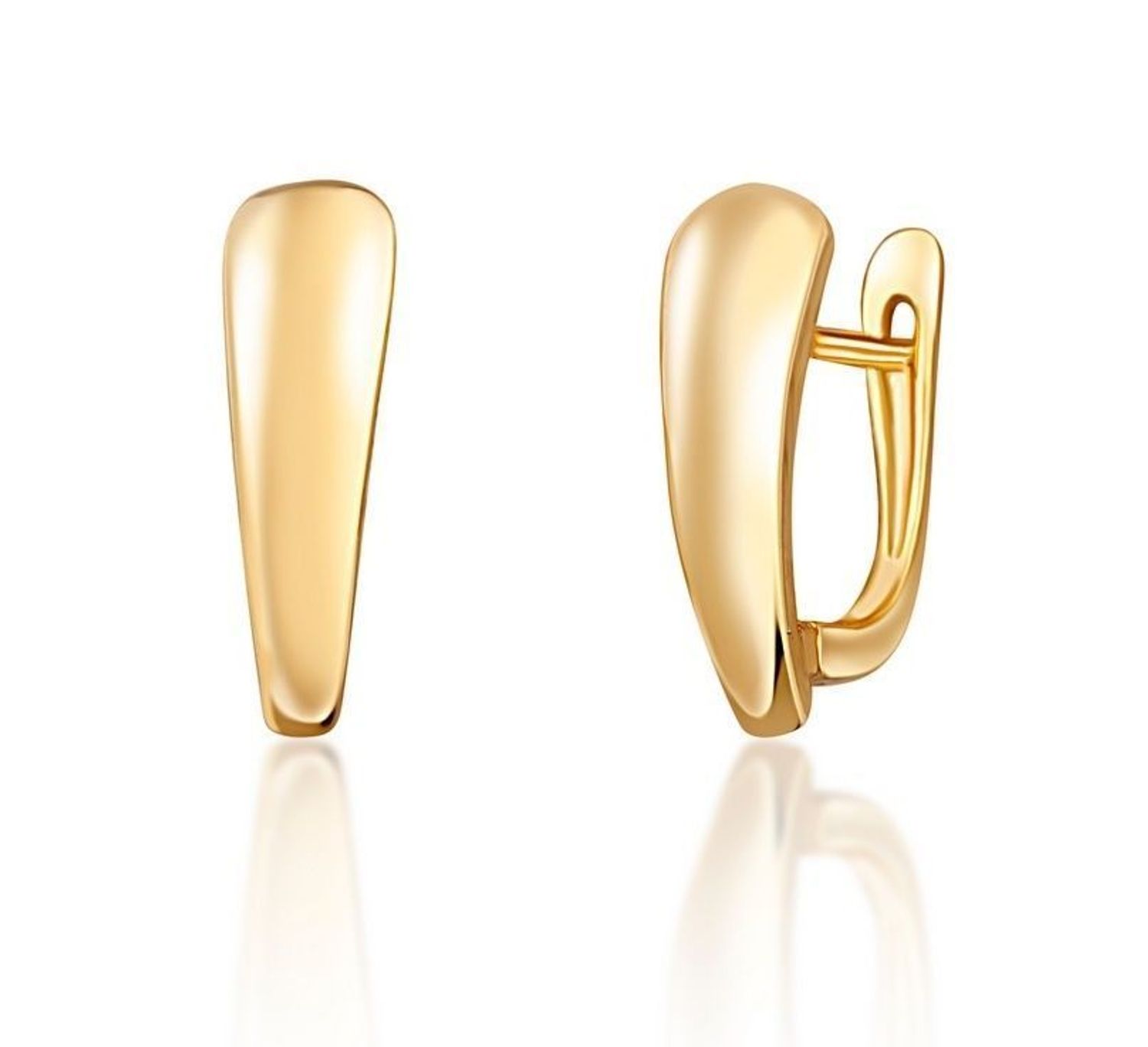 Srebrne kolczyki angielskie gładkie w pozłoceniu SVLE1302XH2GO00.  Cudowne, proste idealnie wykończone kolczyki. Kolczyki z zapięciem angielskim jest to bardzo wygodne i popularne zapięcie. Kolczyki można połączyć z pozostał.jpg