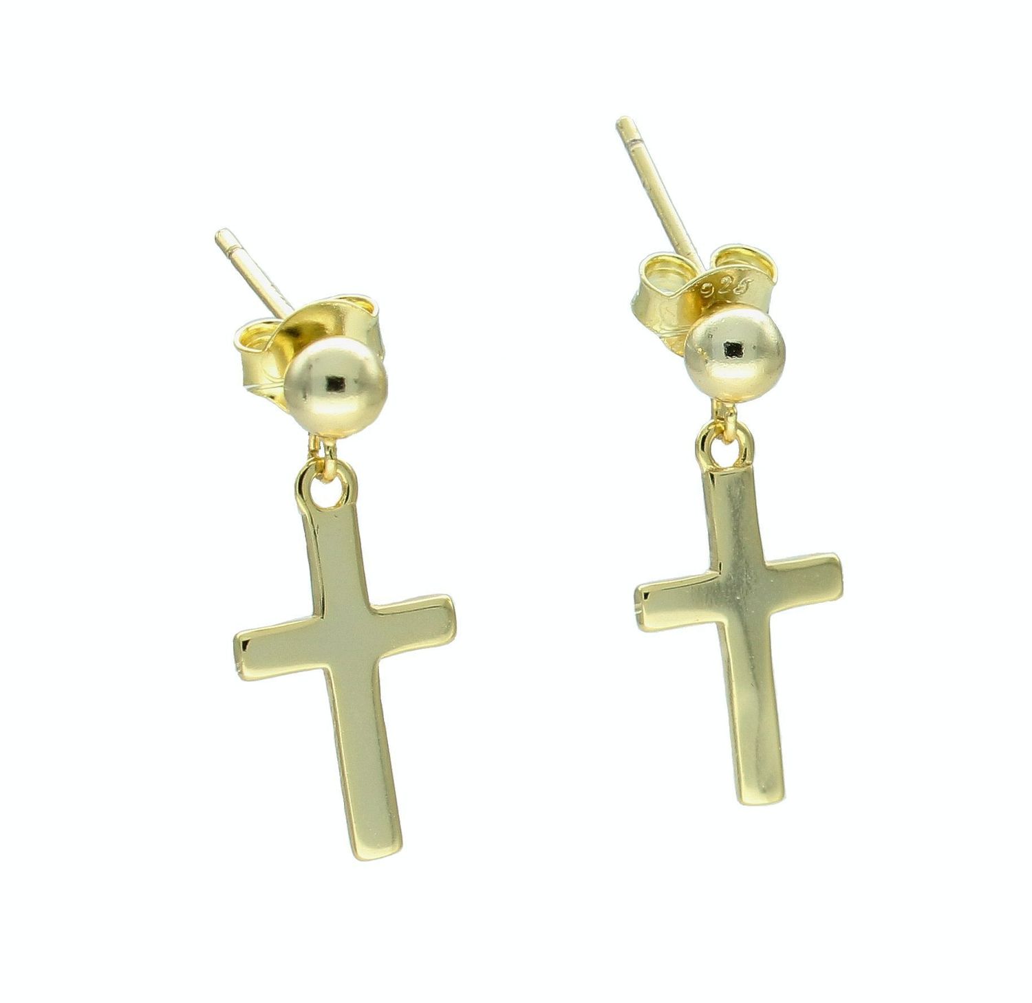 Srebrne kolczyki damskie 925 wiszące krzyżyki pozłacane SVLE1307XH2GO00. Kolczyki srebrne damskie krzyżyki. Kolczyki srebrne pozłacane. Kolczyki wkrętki krzyżyki z kuleczką. Kolczyki na sztyft idealne na prezent. Srebrne biż.jpg