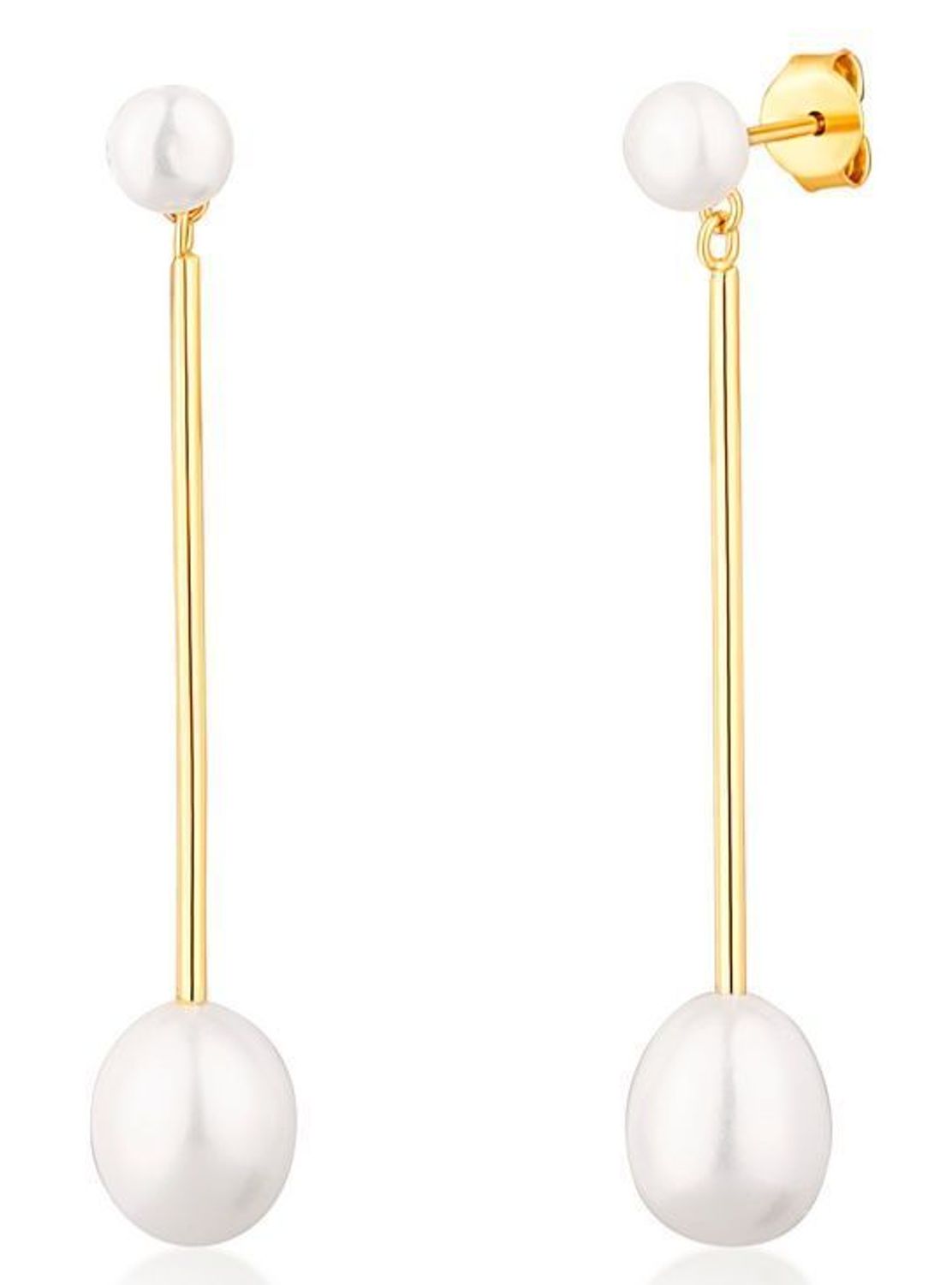 Kolczyki wiszące pozłacane z perłami na sztyft.jpg