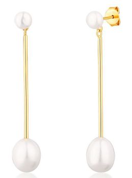 Kolczyki wiszące pozłacane z perłami na sztyft.jpg