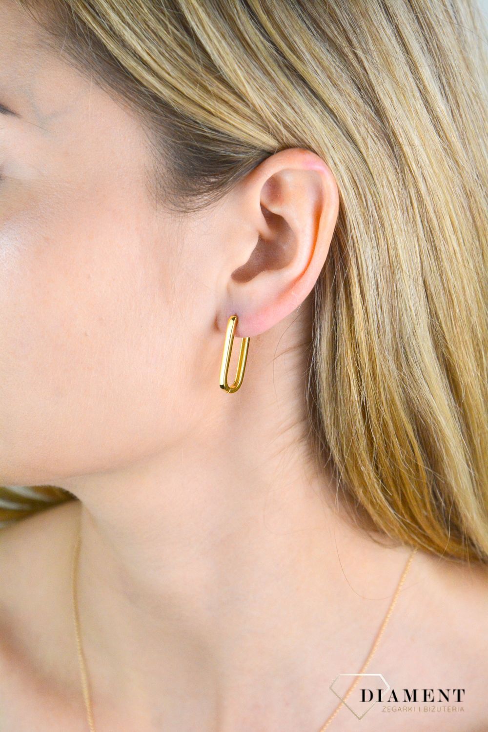 Kolczyki srebrne damskie 925 podłużne geometryczne pokryte złotem SVLE1696XJ4GO00. Srebrne kolczyki podłużne. Srebrne kolczyki pokryte złotem. Kolczyki srebrne podłużne w pozłoceniu. Kolczyki srebrne damskie podłużne  idealne na prezent..jpg