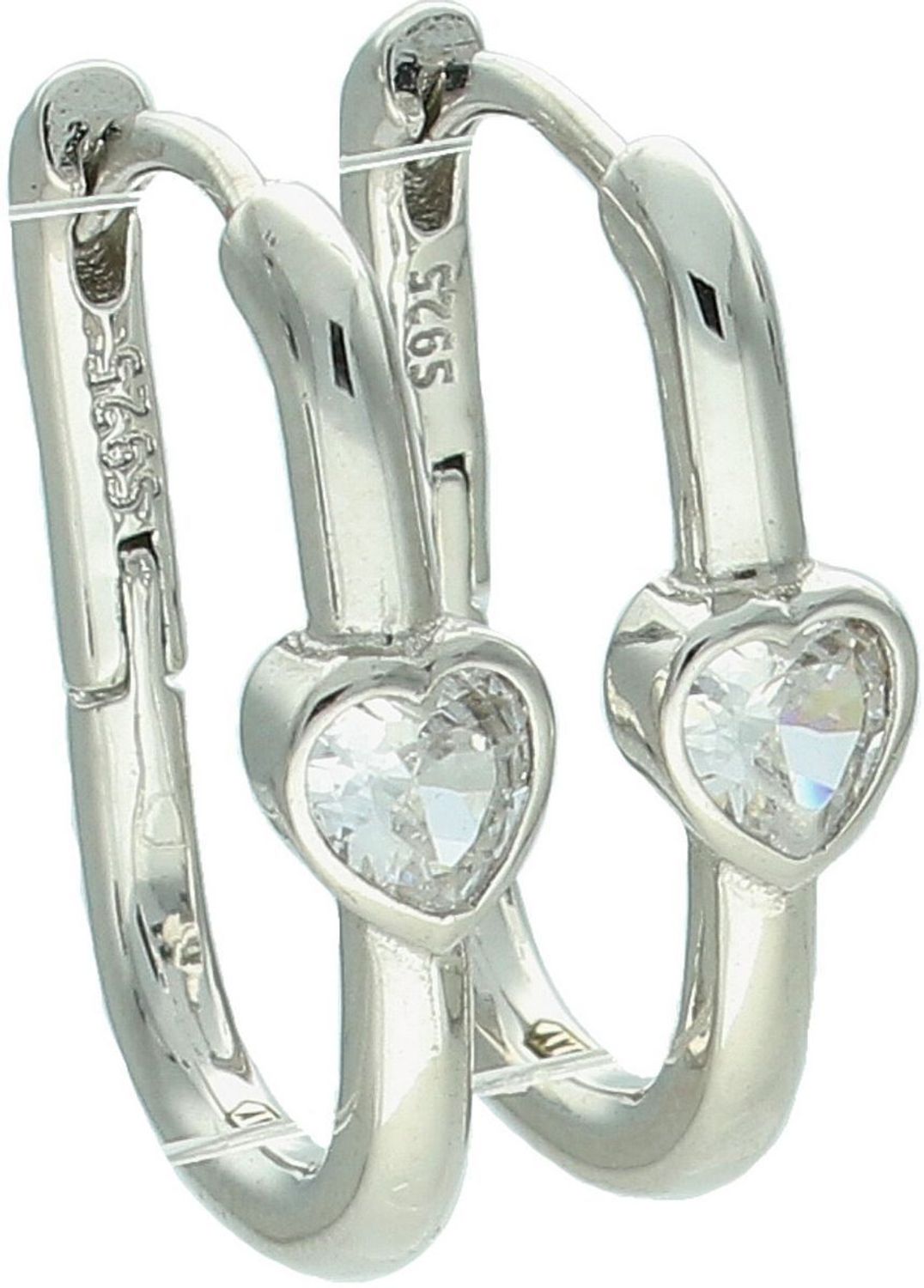 Kolczyki srebrne damskie z serduszkiem i cyrkonią – SVLE1735XH2BI00 – próba 925, 2 cm.jpg