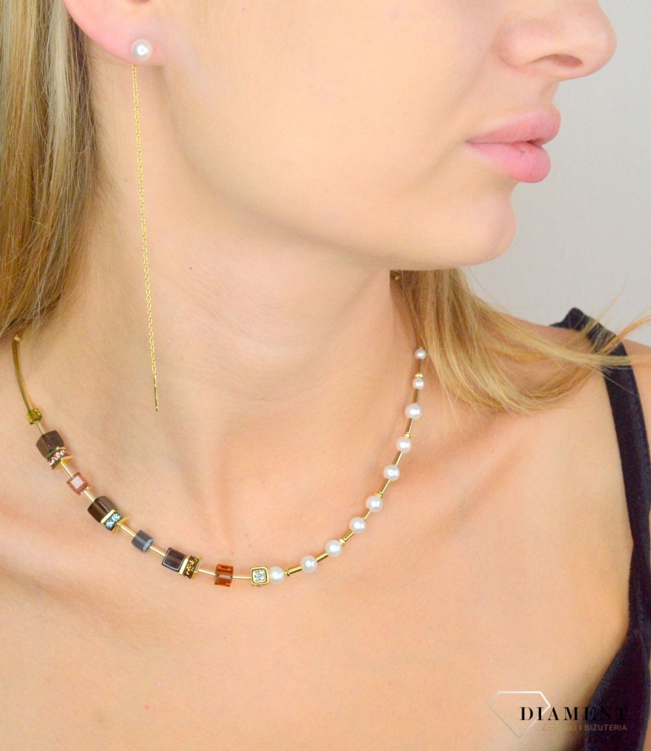 Srebrne kolczyki damskie 925 perły na łańcuszku pozłacanym SVLE1838X75GP00. Srebrne kolczyki damskie. Kolczyki srebrne perełki. Srebrne kolczyki na bigiel. Srebrne kolczyki z perłą idealne na prezent..jpg