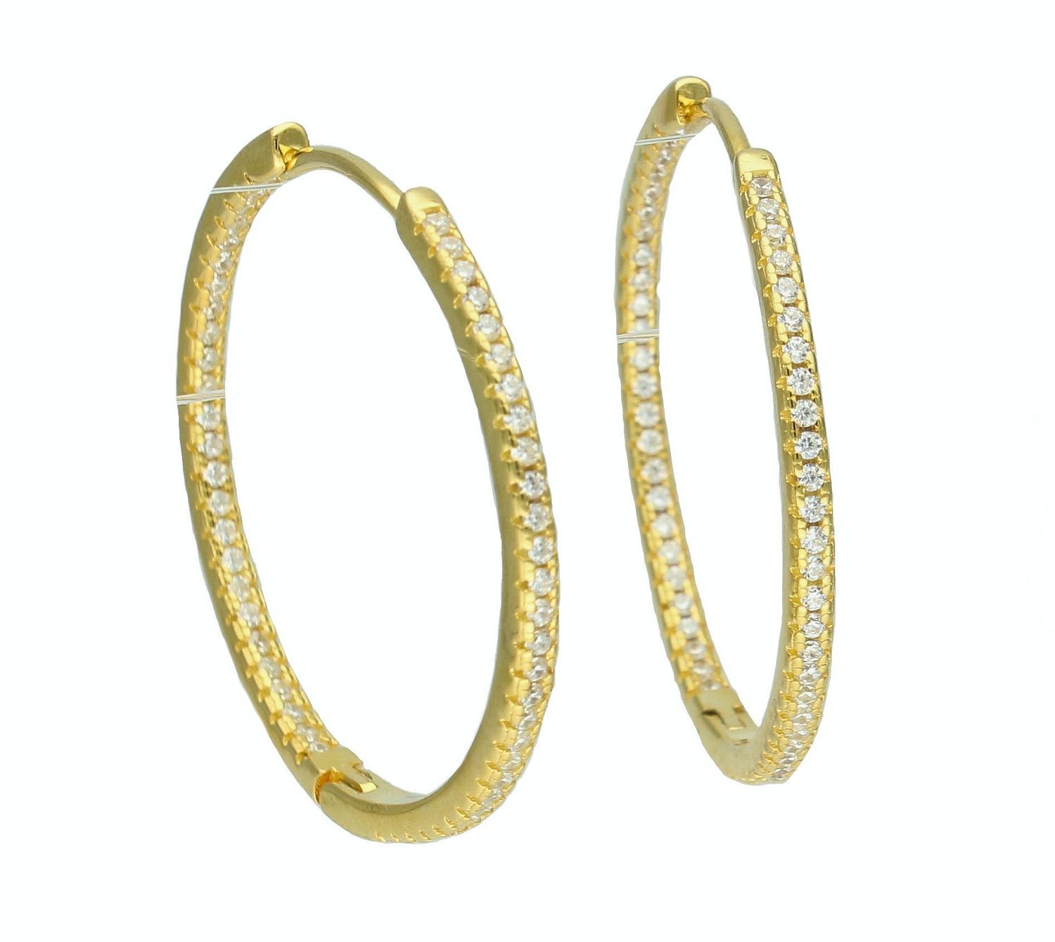 Srebrne kolczyki damskie 925 pozłacane koła z cyrkoniami SVLE1924XJ5GO00.jpg