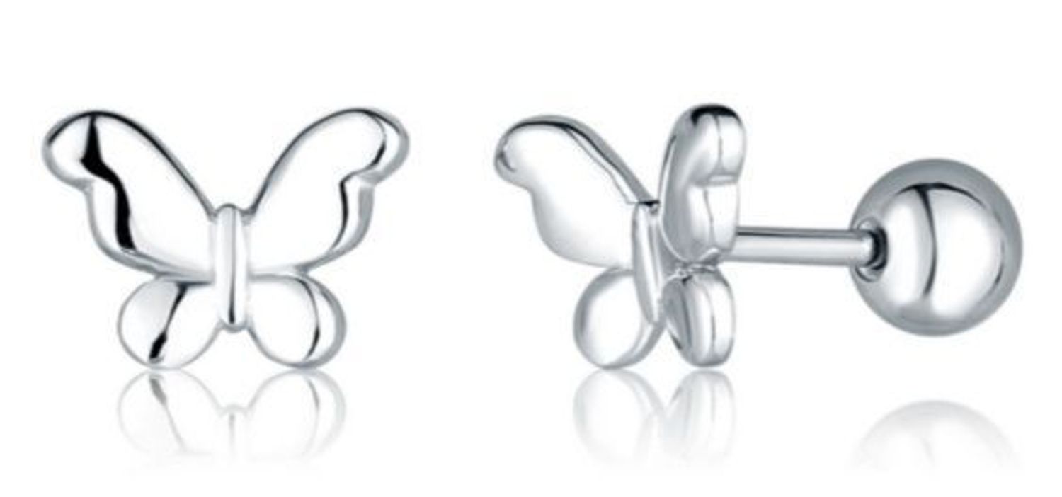 Kolczyki srebrne rodowane motylki wkrętki srebro 925 – delikatna biżuteria damska.jpg