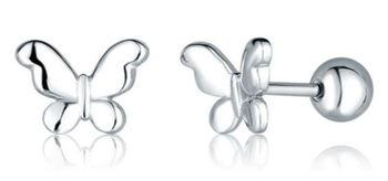 Kolczyki srebrne rodowane motylki wkrętki srebro 925 – delikatna biżuteria damska.jpg