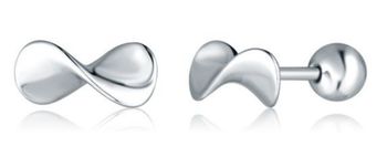Kolczyki srebrne symbol nieskończoności rodowane sztyft wkręcany JVD SVLE2720X860000.jpg