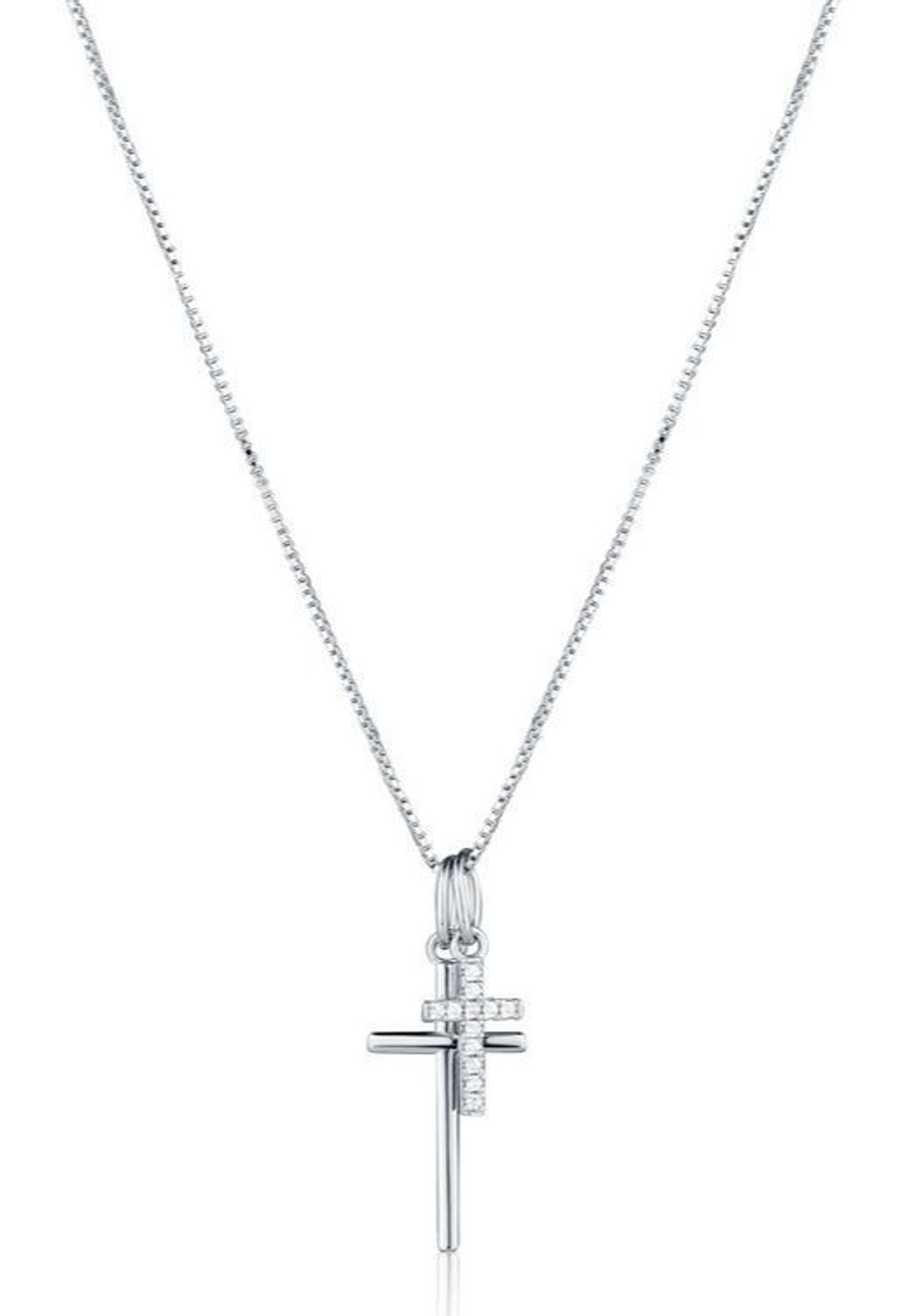 Srebrny naszyjnik z krzyżykami – srebro, 45 cm SVLN0620X61BI45.jpg