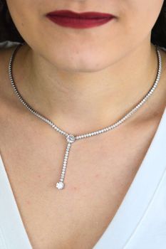 Naszyjnik Celebrytka Tenisówka Krawatka z Cyrkoniami – Srebro 925, Regulowany 45+5 cm (1).jpg