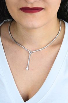 Naszyjnik Celebrytka Tenisówka Krawatka z Cyrkoniami – Srebro 925, Regulowany 45+5 cm (3).jpg