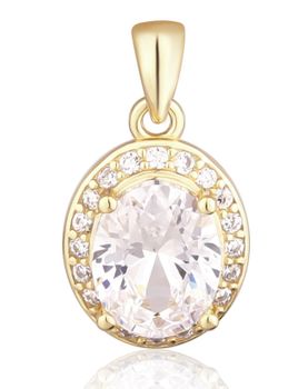 Srebrna pozłacana zawieszka owalna 925 z cyrkoniami – elegancka biżuteria damska.jpg