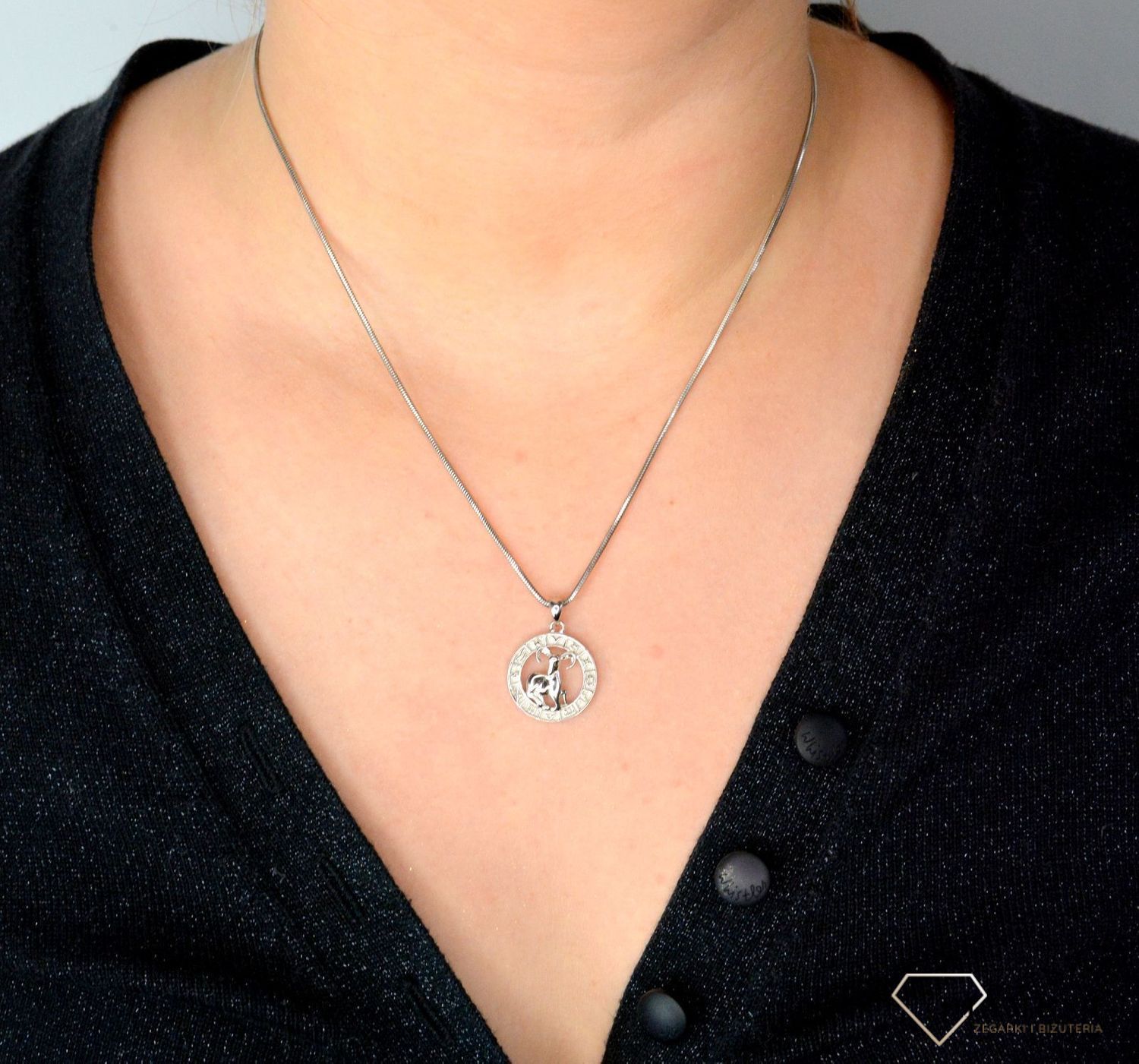 Srebrna zawieszka znak zodiaku baran SVLP0713XH200BE. Naszyjnik srebrny z symbolem znaku zodiaku - BARAN.jpg