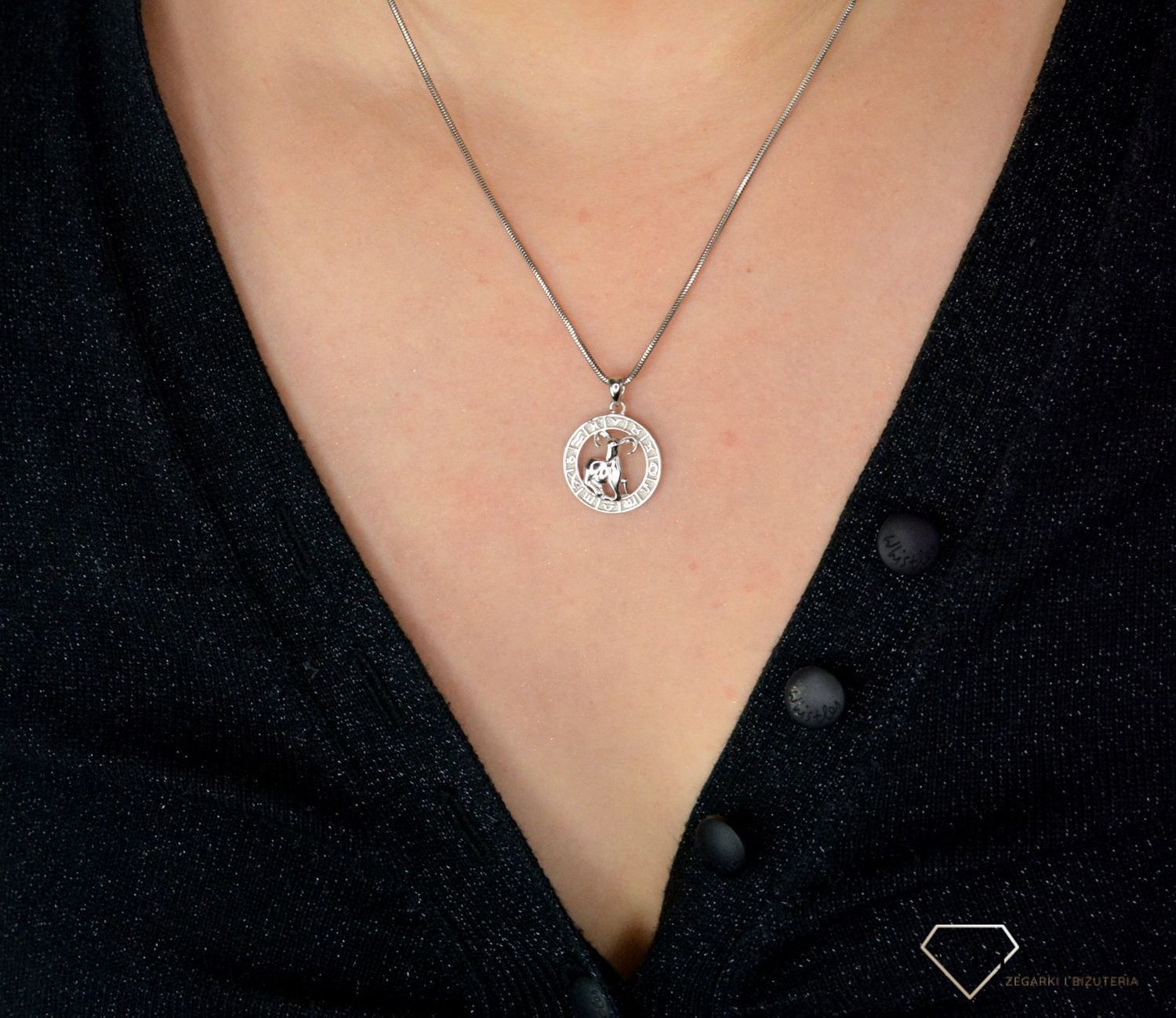 Srebrna zawieszka znak zodiaku baran SVLP0713XH200BE. Naszyjnik srebrny z symbolem znaku zodiaku - BARAN.jpg